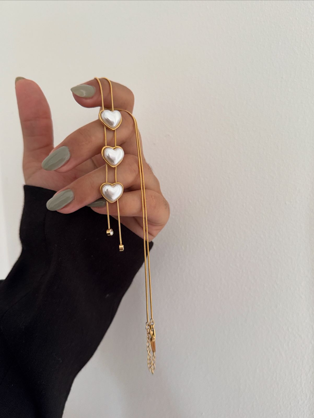 collar de 3 corazones