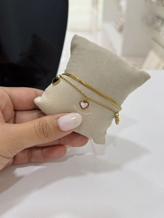 manilla doble de corazon