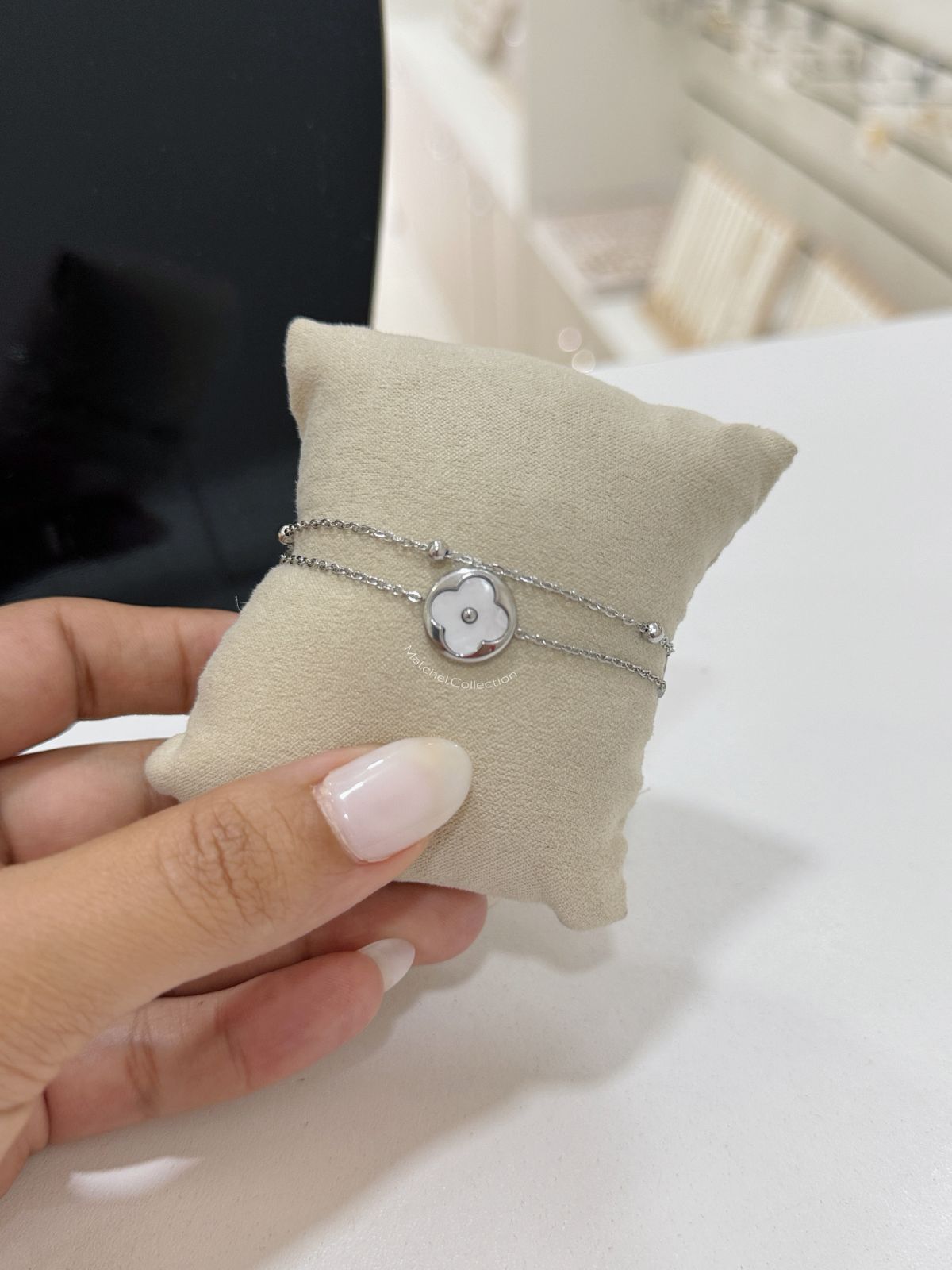 manilla doble plateada