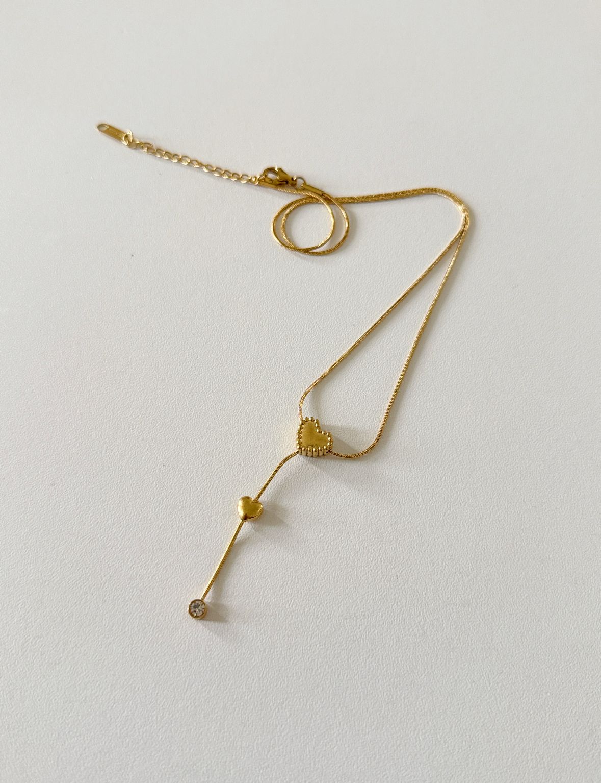 Collar de 3 dijes dorado