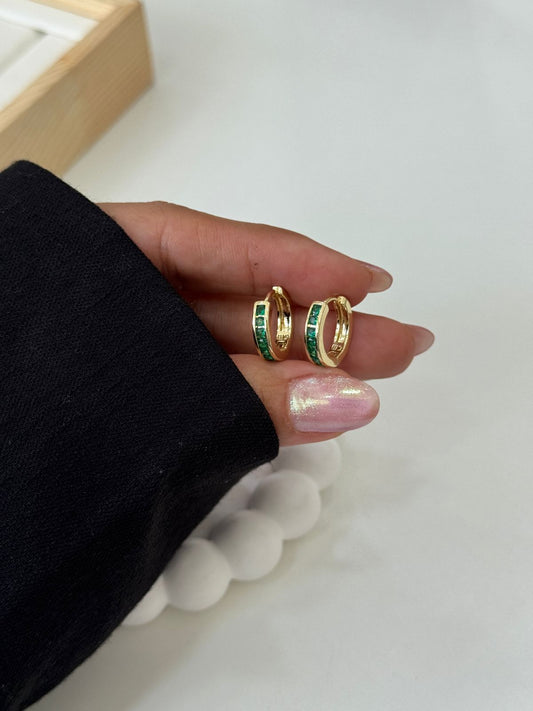 Argolla dorada con verde