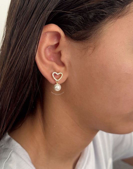 Aros Corazon y perla