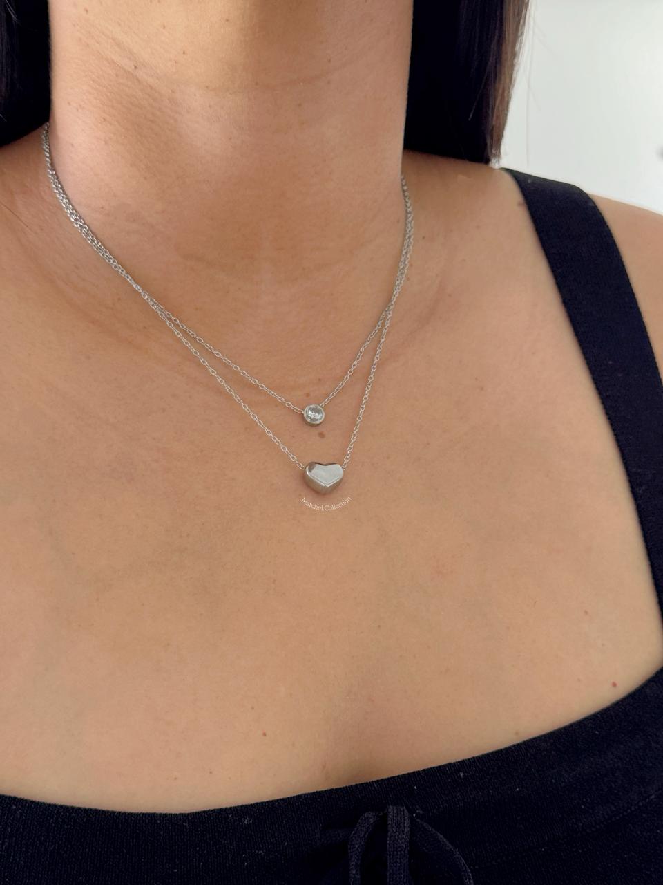 Collar doble con punto de luz